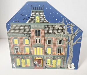 Cat’s Meow MYSTERY MANOR 1997 Halloween Limited Edition Wood Shelf Sitter
